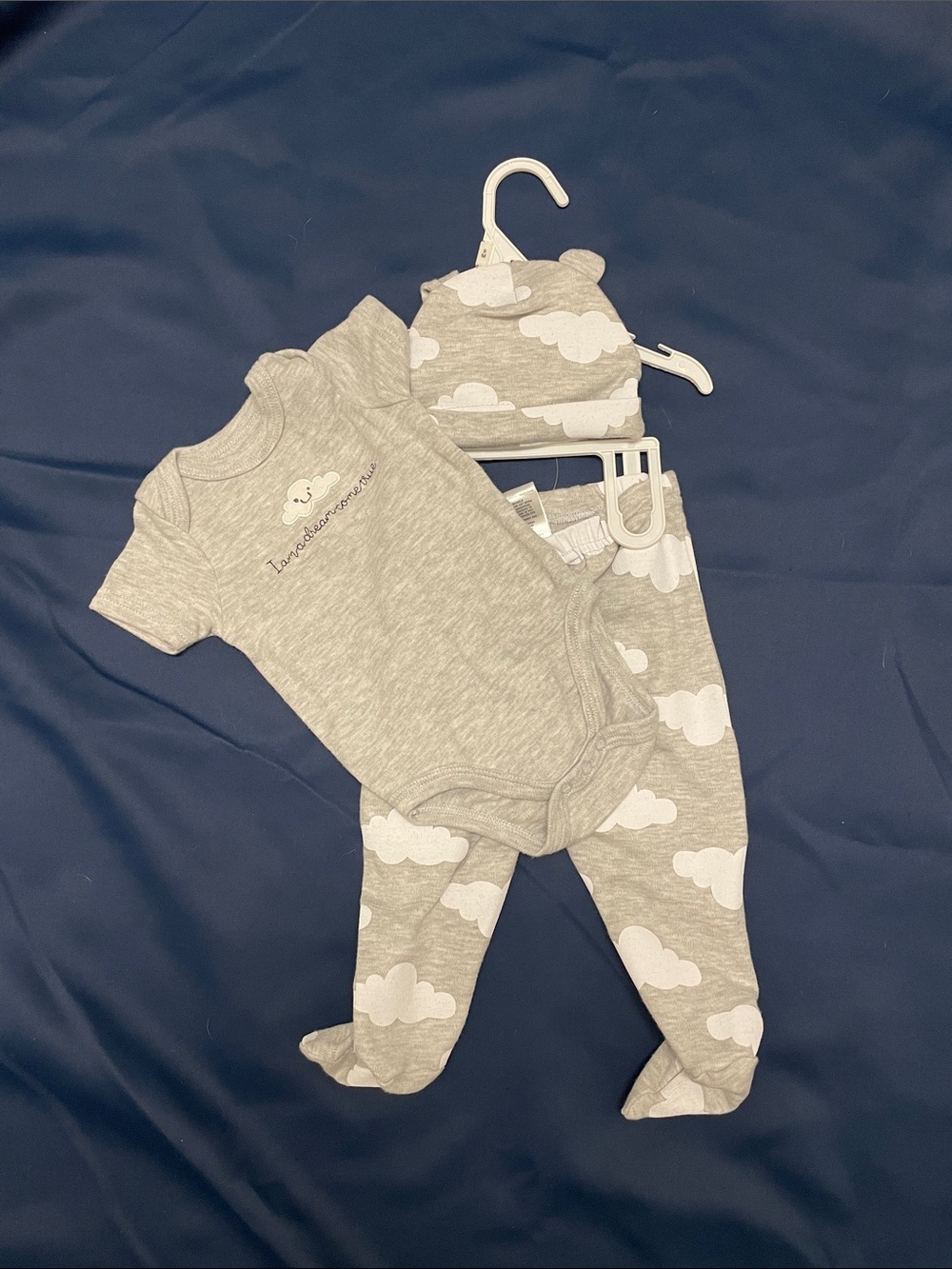 9M baby outfit - pants, onesie, hat